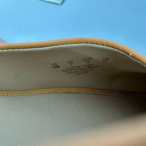 Franco Sarto Women’s Cantaloupe Orange Ailee Leather Square Toe Ballet Flat - Picture 3 of 11